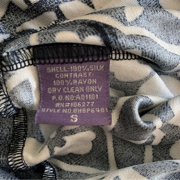 Hale Bob Deep V Neck Floral Silk Dress Small - Picture 7 of 8